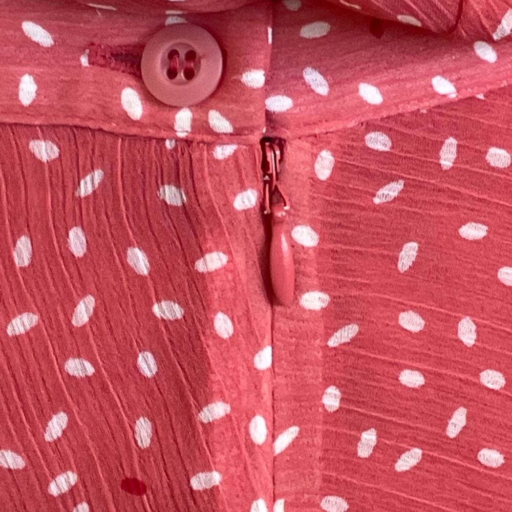 Covington Sheer lightweight, pink, white and red two piece skirt set - Picture 8 of 11